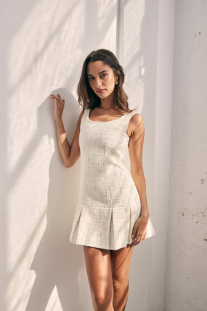 Danni Tweed White Dress