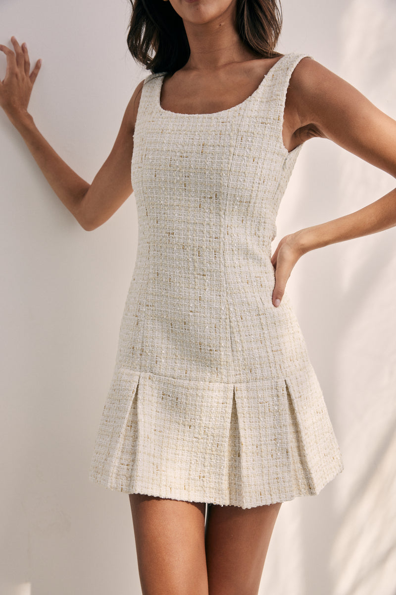 Danni Tweed White Dress