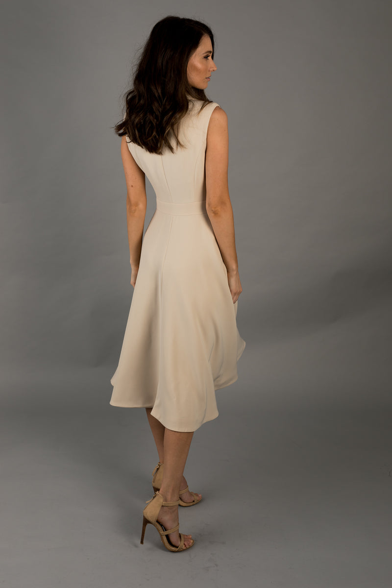 Rhodes Sleeveless Midi Cream Dress