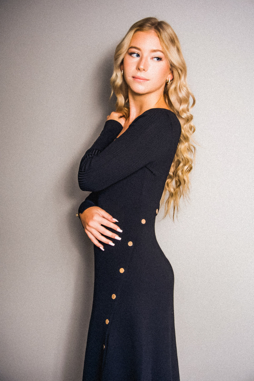 CELIA Black Jersey Jumper Dress